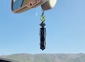 Handmade Korean Knot Car Charm -Powerful Protection energy, Obsidian &Fluorite Car Decor, Macrame Sun Catcher, Amulet. product logo