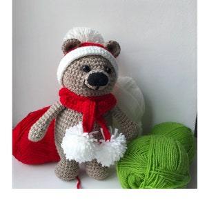 Weihnachts Teddy Bär Häkelanleitung / Amigurumi Teddy Bär MUSTER / Bär Häkelanleitung