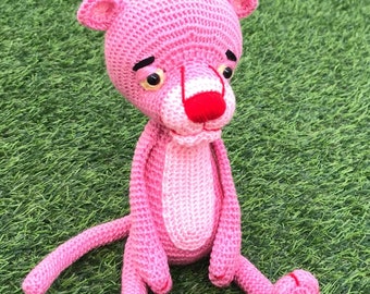 ピンクパンサーの編みぐるみパターン（完成品ではありません） - Etsy 日本