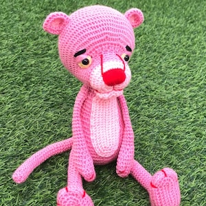 Crochet PATTERN Pink Panther - Amigurumi Pattern PDF, tutorial Crochet Pink panther pdf