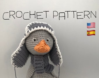Goose Amigurumi Crochet Pattern: Grey or White Goose (PDF Tutorial)
