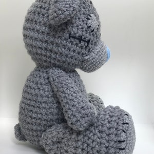 Tatty Teddy Bear PATTERN Grey Teddy Bear Crochet Pattern Amigurumi Bear pdf, Stuffed teddy bear tutorial English USA terms image 7