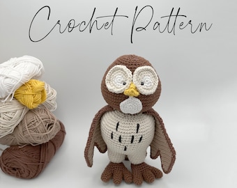 Wise Old Owl Crochet Pattern - Owl Winnie The Pooh Amigurumi crochet pattern, Crochet Pdf tutorial DIY