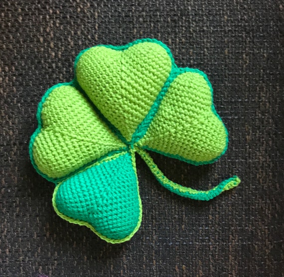 Crochet Four Leaf Clover Applique 