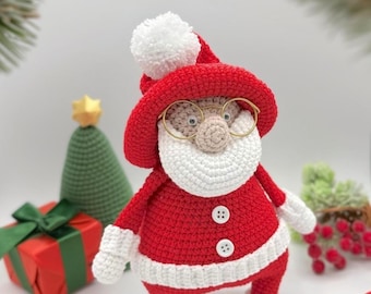 Christmas Gnome Crochet Pattern | Amigurumi Santa PDF | Winter Dwarf Tutorial, Holiday Decor, DIY