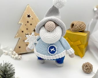 Winter Gnome Crochet Pattern: Amigurumi Scandinavian Decor (PDF Tutorial)
