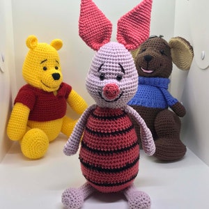 5 Crochet Patterns - Winnie The Pooh, Tigger, Roo, Kanga, Piglet / PDF Crochet Patterns Amigurumi tutorial DIY