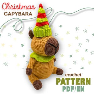Christmas Capybara Crochet Pattern: Holiday Amigurumi (PDF)
