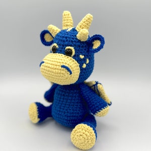 Blue Dragon Amigurumi Crochet PATTERN, PDF tutorial, cute mini Dragon crochet toy pattern - amigurumi pdf animal tutorial