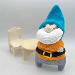 Grumble Gnome Crochet Pattern: Snow White Dwarf Amigurumi (PDF)