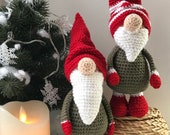 Christmas Gnomes Couple CROCHET PATTERN Pdf, Scandinavian Gnomes, Christmas Decor Crochet Pattern. Amigurumi Gnomes Pattern