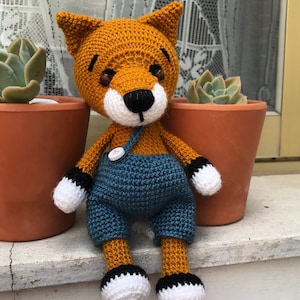 Crochet Fox Amigurumi Pattern: Little Fox in Pants (PDF Tutorial)
