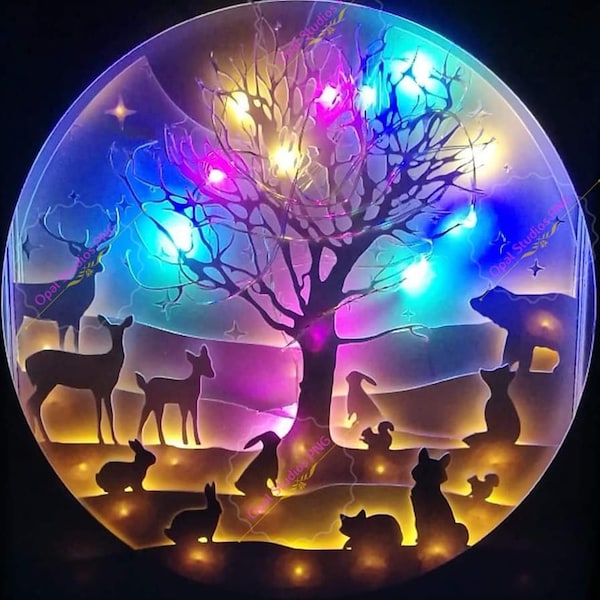 tree of life wonder animals woodland forest cute papercutting 3d shadowbox shadow box light SVG PNG DXF digital Cricut template- Personal tree of life wonder animals woodland forest cute papercutting 3d shadowbox shadow box light SVG PNG DXF digital Cricut template- Personal
