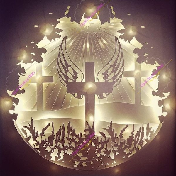 memorial remembrance crosses Easter religious Christianity papercutting 3d shadow box light shadowbox SVG PNG DXF digital Cricut personal memorial remembrance crosses Easter religious Christianity papercutting 3d shadow box light shadowbox SVG PNG DXF digital Cricut personal