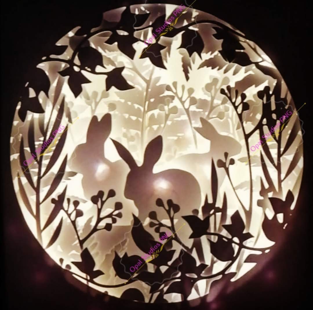 How to make the Cardstock Bunny Light box 