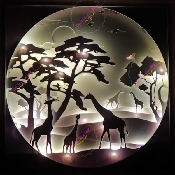 giraffe africa wildlife safari nature animals 3d shadowbox shadow box light box SVG/PNG/DXF digital Cricut template commercial b giraffe africa wildlife safari nature animals 3d shadowbox shadow box light box SVG/PNG/DXF digital Cricut template commercial b