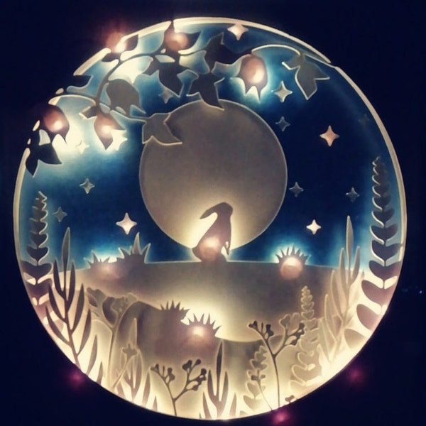 bunny rabbit moon scenic baby nursery cute animals woodland papercutting 3d shadowbox shadow box light SVG PNG DXF digital Cricut Personal bunny rabbit moon scenic baby nursery cute animals woodland papercutting 3d shadowbox shadow box light SVG PNG DXF digital Cricut Personal