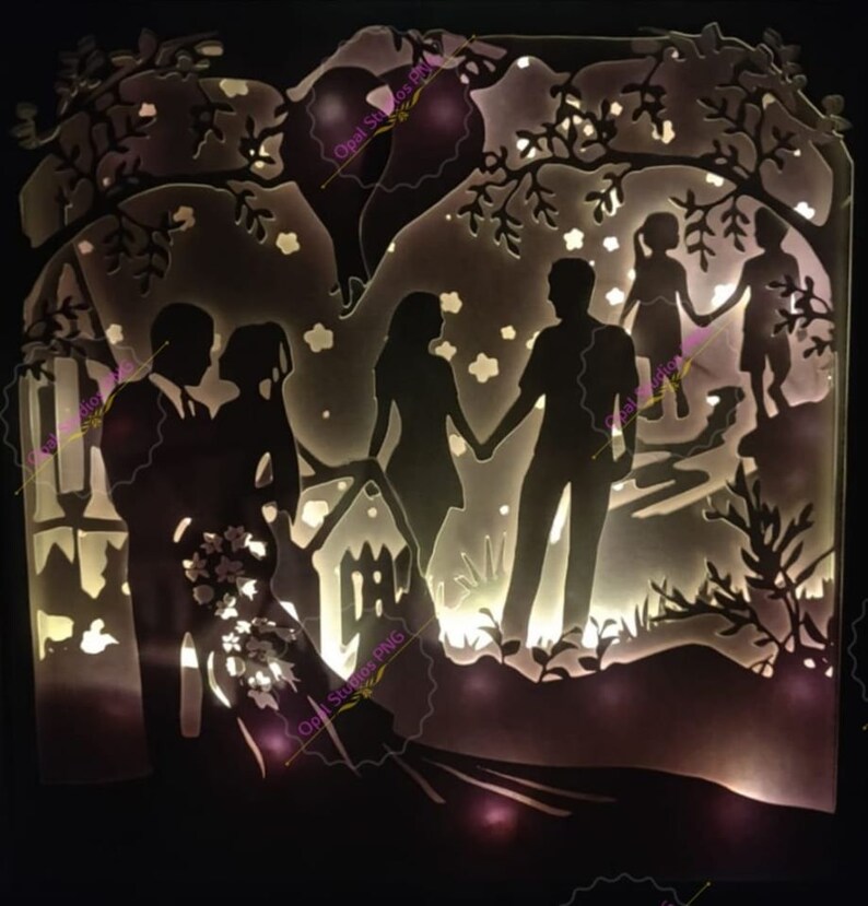Download Love Birds Romantic Wedding Anniversary Valentines Couple Gift Shadow Box Light Papercutting 3d Shadowbox Svg Png Dxf Digital Personal Scrapbooking Embellishments Safarni Org