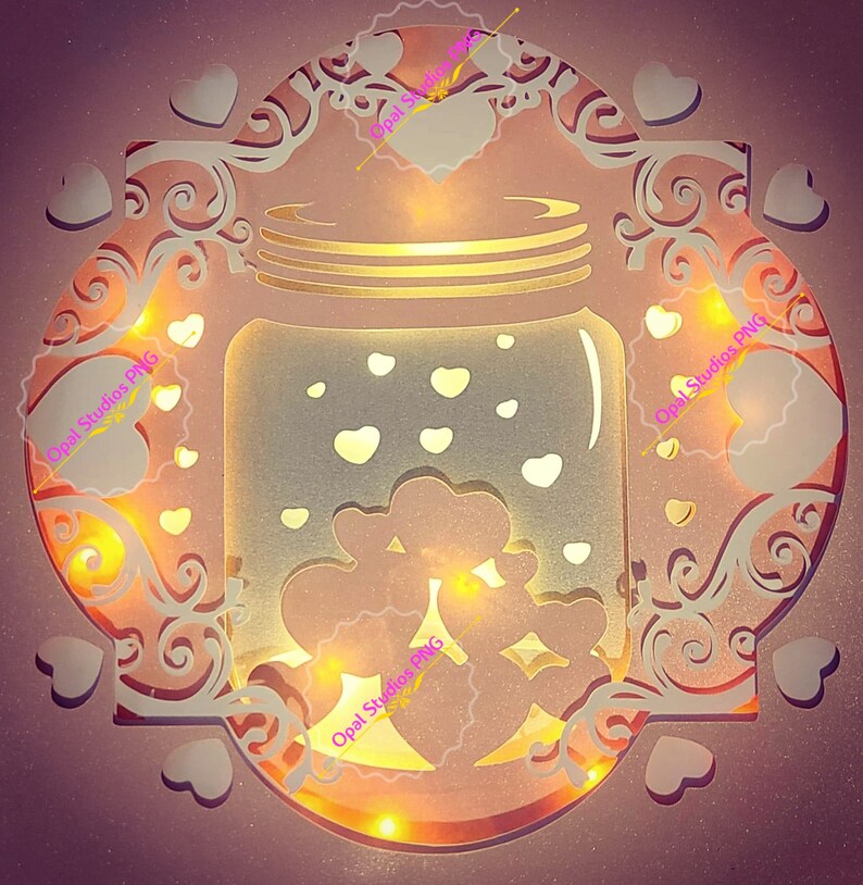 Download Jar Of Hearts Valentines Anniversary Wedding Love Friends Papercutting 3d Shadowbox Light Box Svg Png Dxf Digital Cricut Template Personal Clip Art Image Files Embellishments Timeglobaltech Com