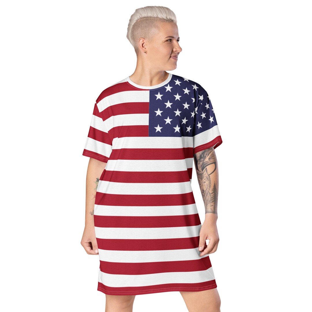 american flag t shirt dress USA flag T-shirt dress