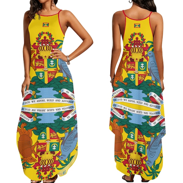 Grenada flag Women Elegant Sleeveless Party Dress