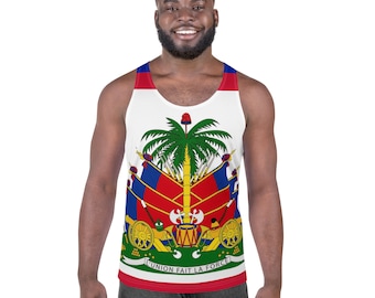 Haiti flag Unisex Tank Top