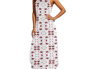 Women’s floral print Elegant Sleeveless Summer Party Dress