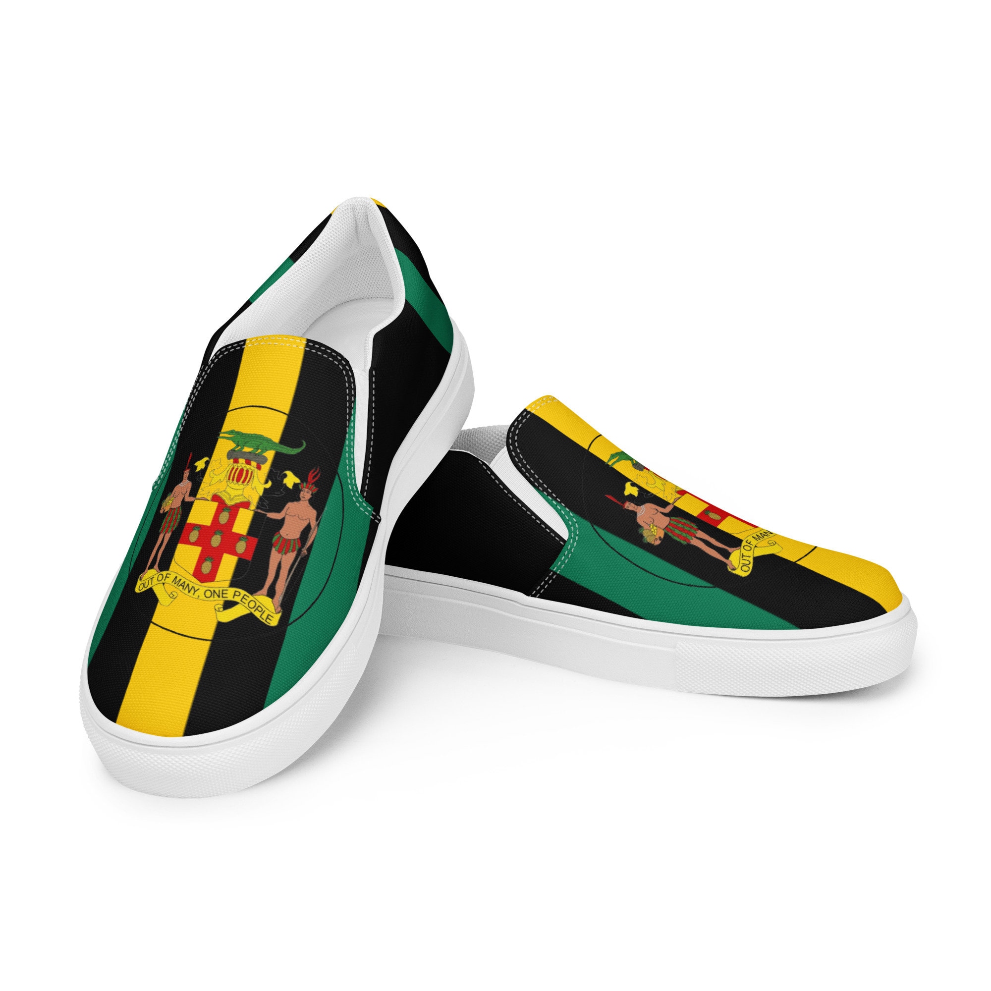 Gucci White Slip-On Shoes with Colorful Flags Gucci Screener GG Canvas and Leather Sneakers | Neiman Marcus main image 4