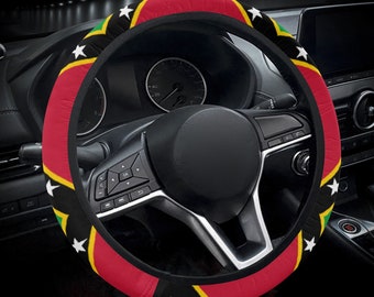 St Kitts flag Car Steering Wheel Covers