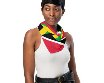 Jamaica and Trinidad flag print bandana