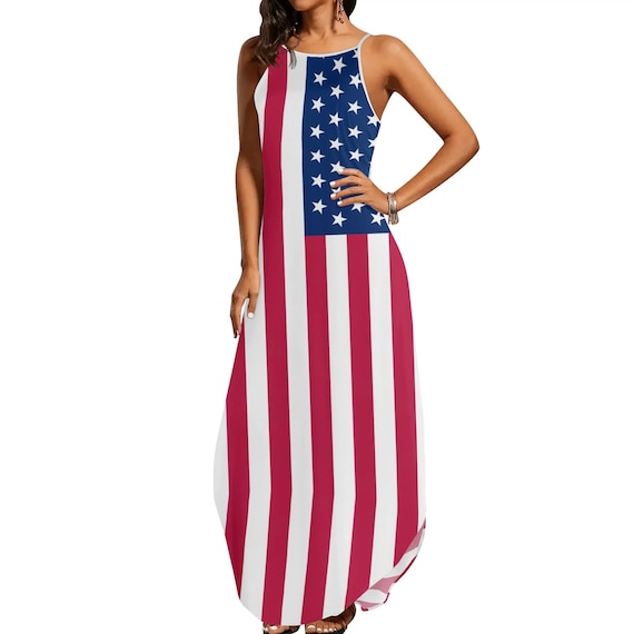 fitted lace wedding dress American Flag Funny Girl Dress M