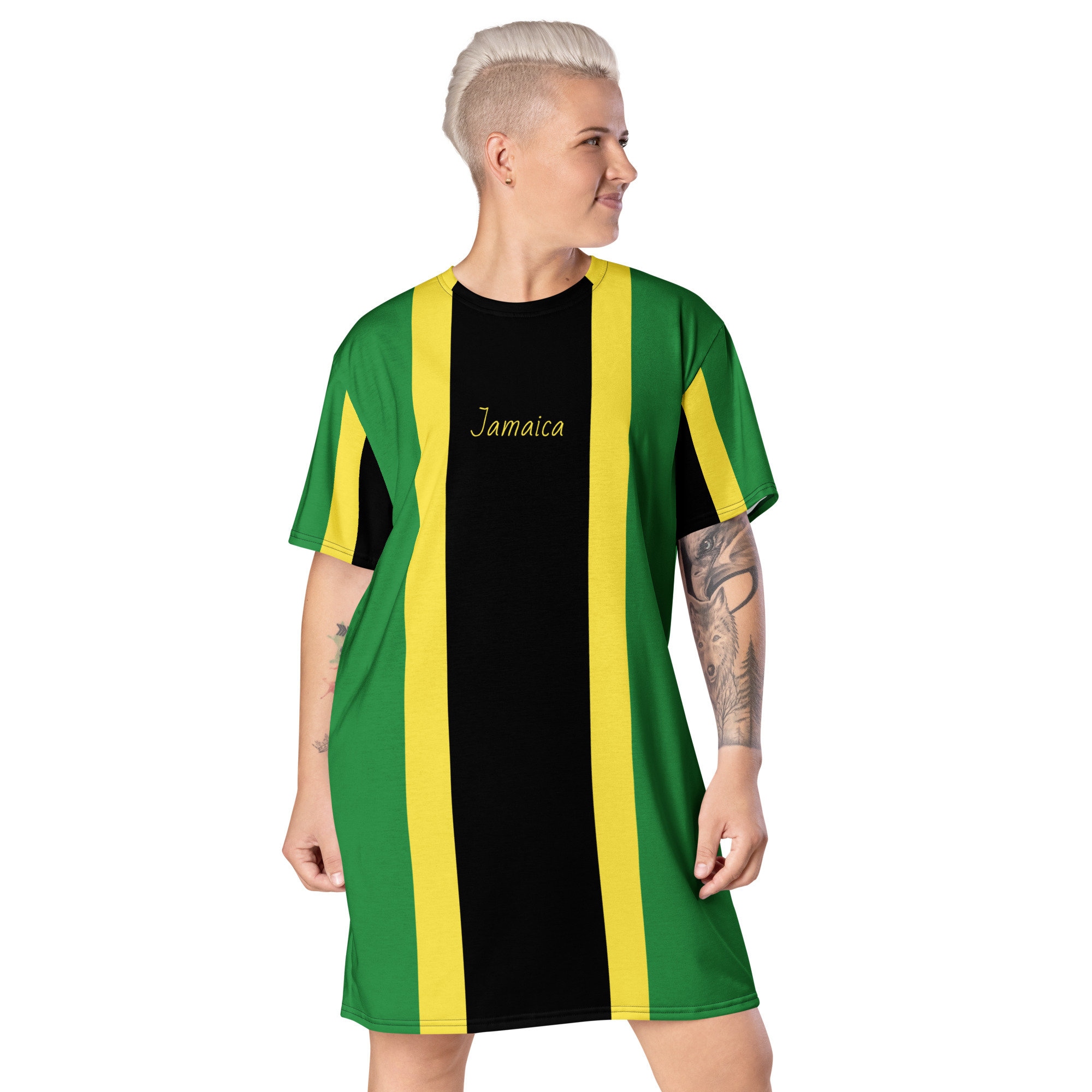 flydende Ru lidenskabelig Jamaica Flag T-shirt Dress - Etsy