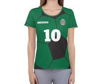 Mexico flag Women's Athletic T-shirt