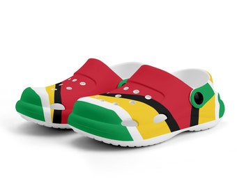 Guyana flag Kid's Casual Sandal Clogs