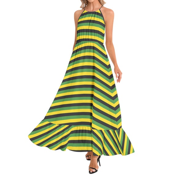 chinese dress ladies Jamaica Flag Jamaica Flag Womens Summer Maxi Dress Plus Size Striped  Printed Sleeveless with Pockets and Belt 5XL at Amazon Women's Clothing  store
