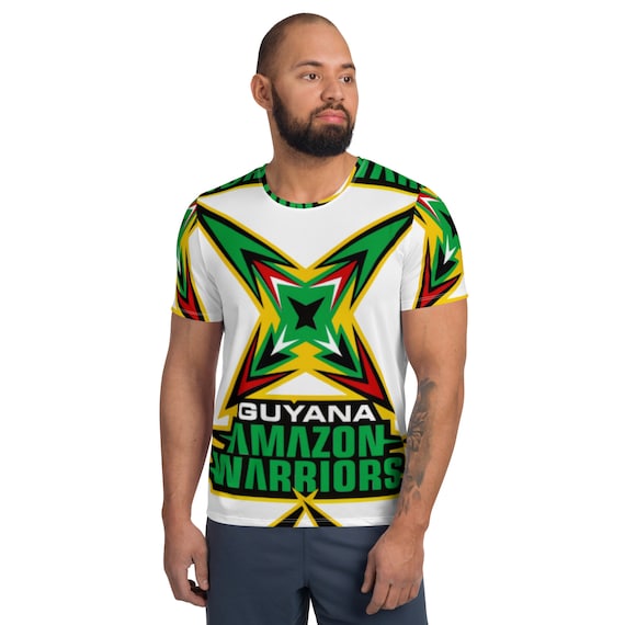 Guyana Flag  Warriors Athletic T-shirt 