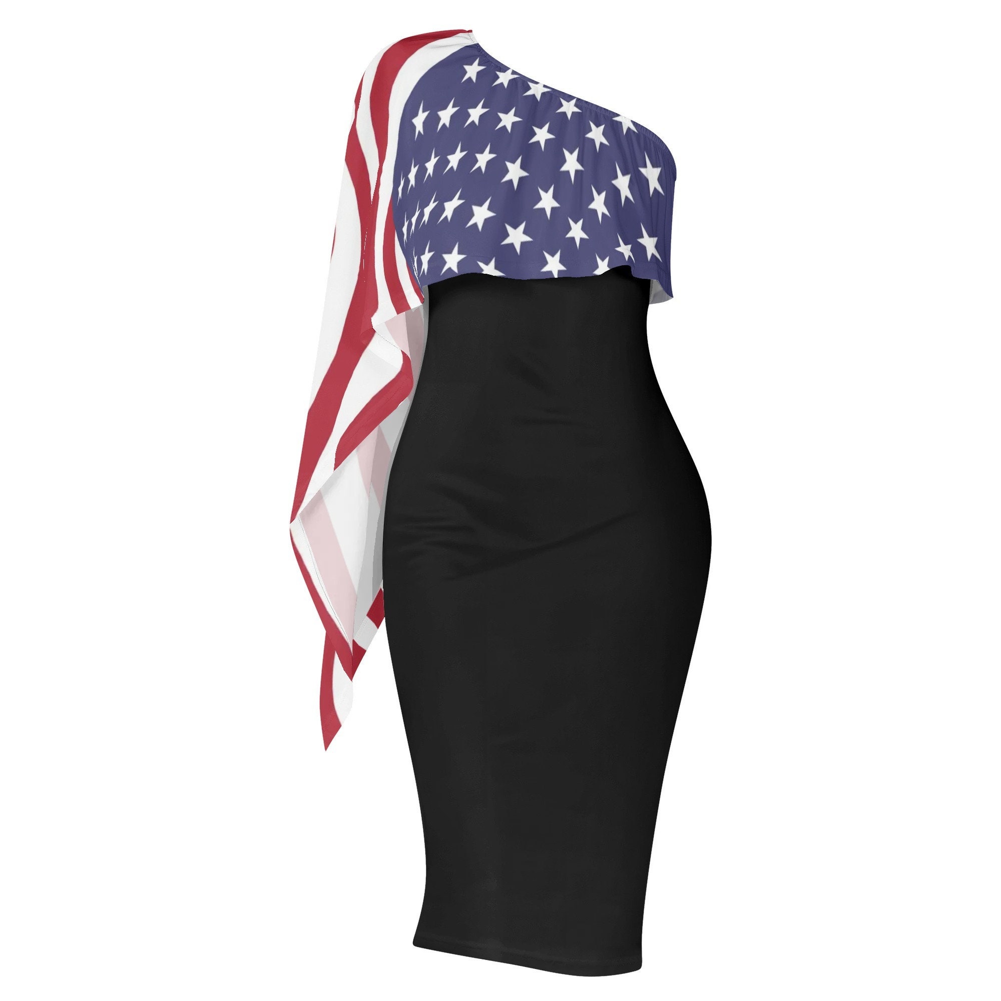 Générique Pull vintage Y2k pour femme, motif drapeau américain, décontracté, manches longues, pull en tricot avec imprimé drapeau américain