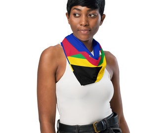 Jamaica and Haiti flag print bandana