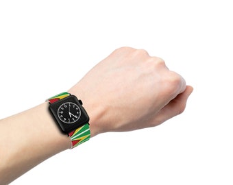 Cinturino per orologio con bandiera della Guyana per Apple Watch