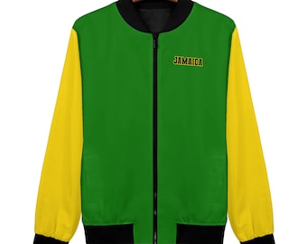 Jamaica Women's Zip Up Bomber Jacket