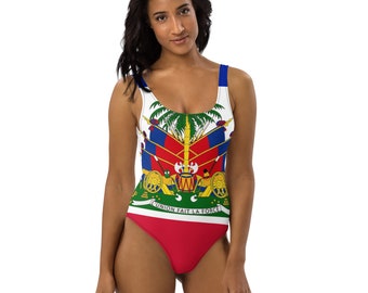 Haiti flag One-Piece Swimsuit