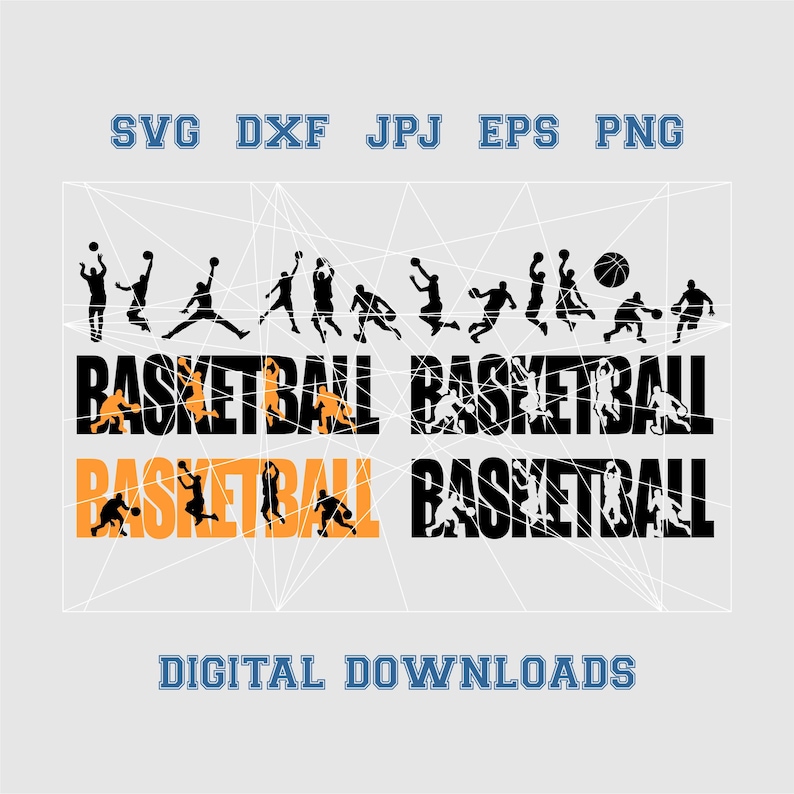 Basketball Svgnba Svgbasketballbasketball Players Etsy