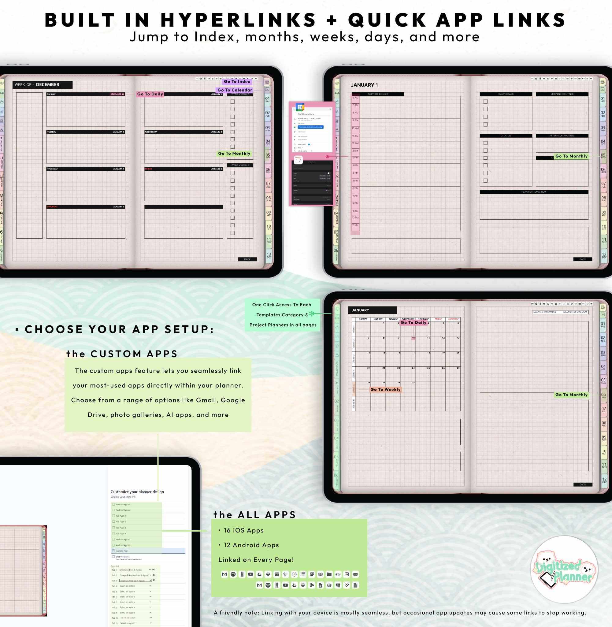 Hobonichi Digital Planner, Custom Daily Planner, Goodnotes Notability ...