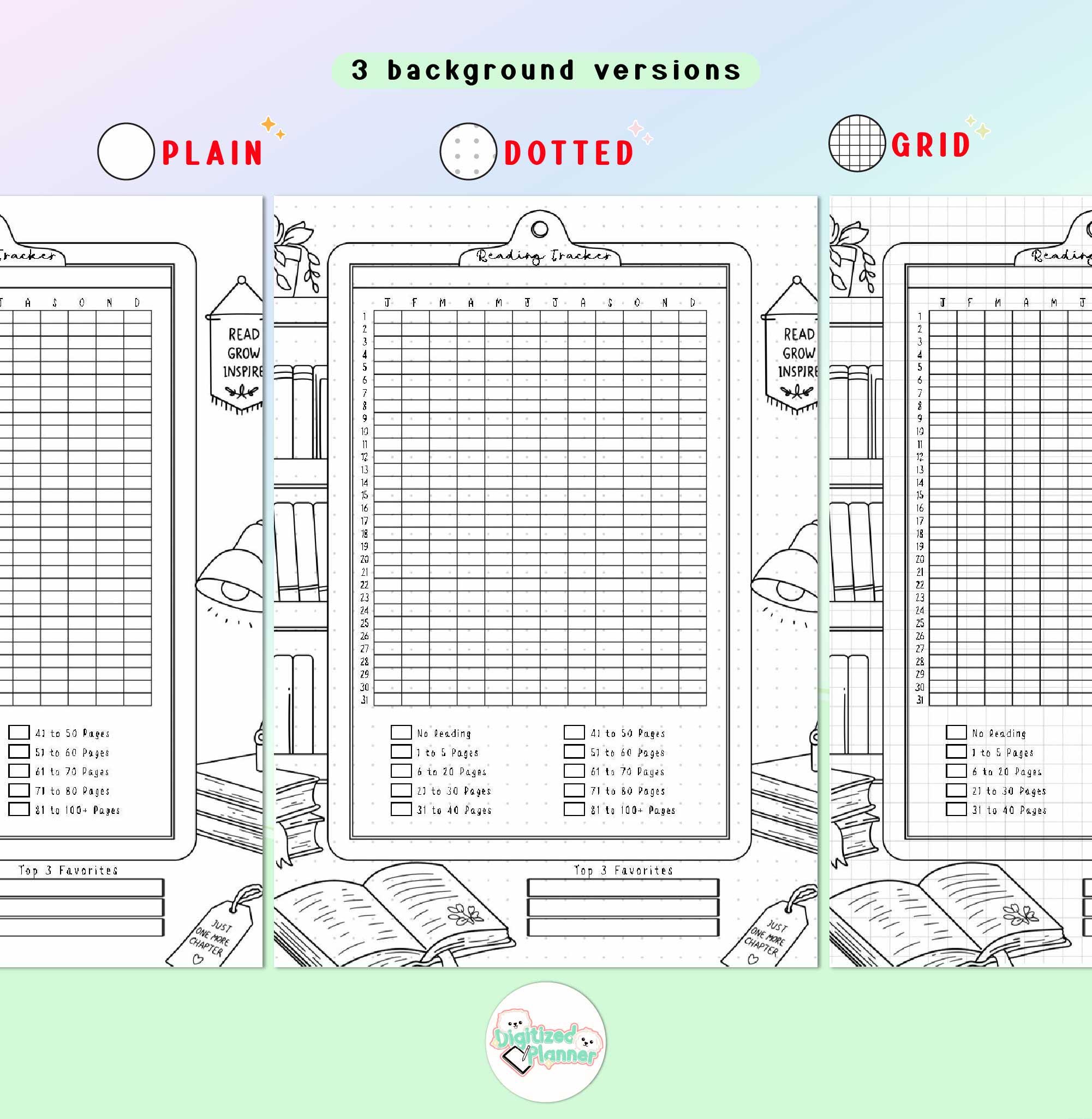 Reading Tracker Printable, Yearly Book Log Journal Page Count, Read ...