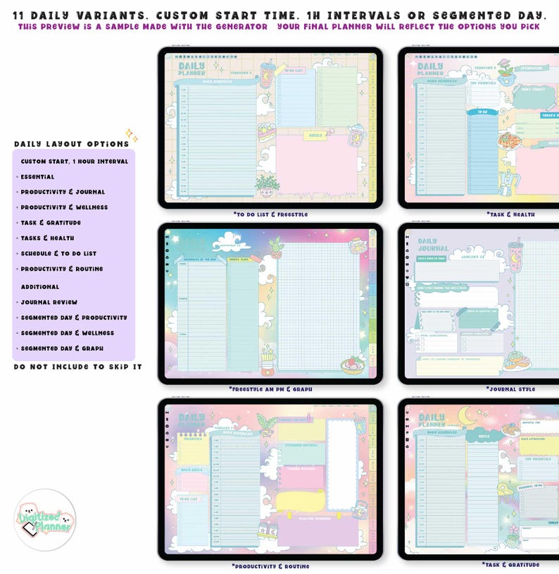 Digital Planner 2026, 2027, Undated, Custom Personalize iPad Tablet ...