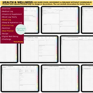 ADHD Digital Planner 2026, undated, lifetime: Custom Daily Habit & Stress for iPad Android GoodNotes