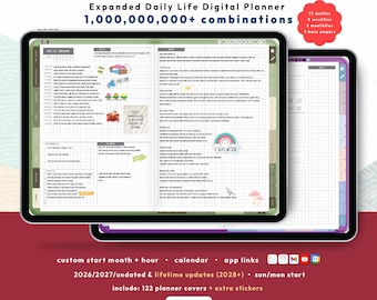 Digital Planner 2026 Hobonichi Plus, Undated, lifetime, Custom daily planner, iPad Android, GoodNotes Journal