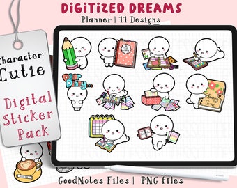 Character Planner Stickers: GoodNotes, Bujo (Digital Download)
