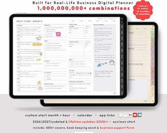 Business Digital Planner 2026 2027 Lifetime: Daily Entrepreneur Agenda iPad GoodNotes Notability Android Planner