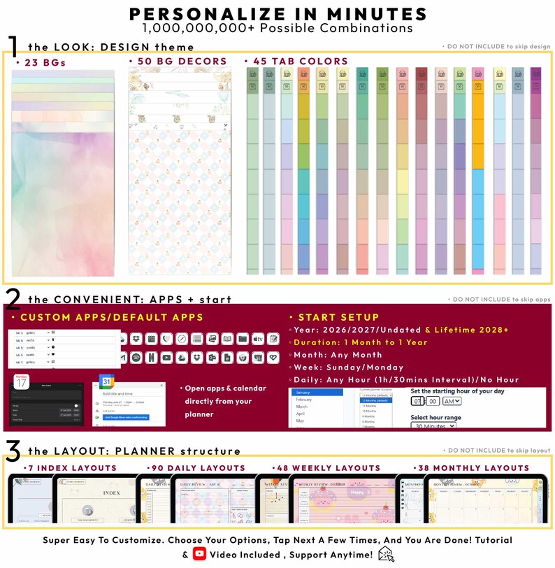 ADHD Digital Planner 2026 Lifetime: Customizable Anxiety & Habit ...